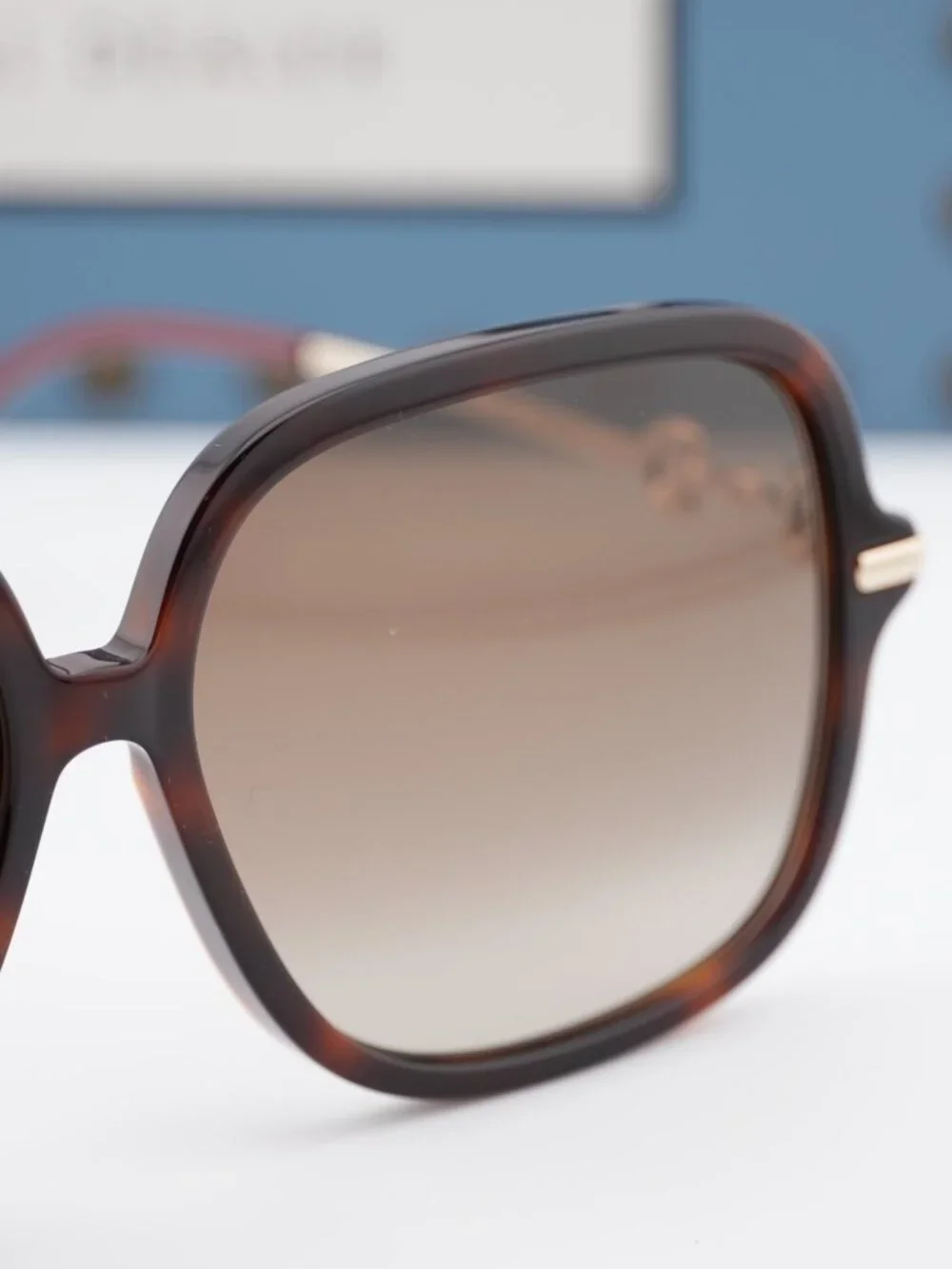 Gucci GG0884SA 002 Square Sunglasses - Havana / Brown